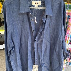 Blue linen shirt. Never been worn